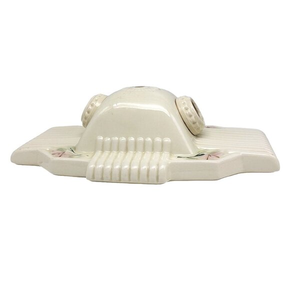 Antique Art Deco Victorian Porcelain Ceiling Light Fixture With Floral Design 15 - Picture 3 of 9